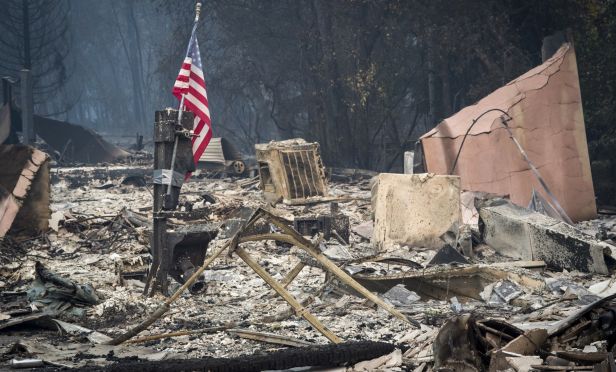 Home destroyed by wildfire.
