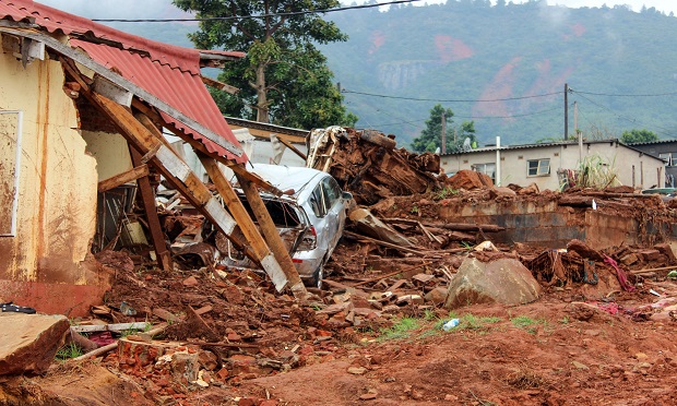 Intense Tropical Cyclone Idai was one of the worst African cyclones on record. The event caused catastrophic damage in Mozambique, Zimbabwe (seen here), and Malawi, leaving more than 1,000 people dead and thousands more missing. (Photo: Bloomberg)