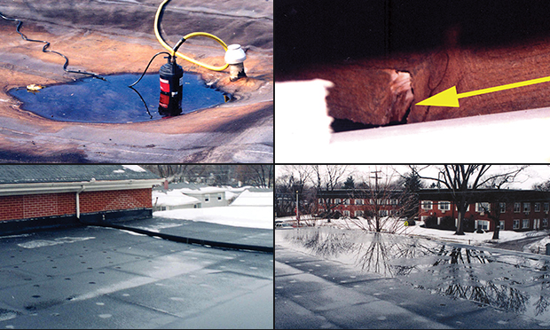 Flat roof failures.