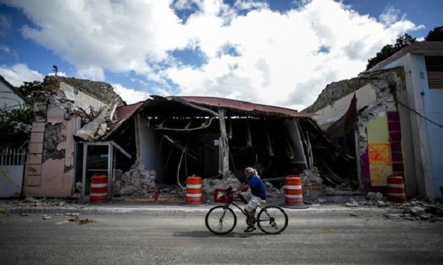 On January 7, 2020 in the town of Guanica, Puerto Rico at 4:24 in the morning, an earthquake of magnitude 6.6 occurred causing damage to countless residences and public buildings, including schools. Since December 28, 2019, southern Puerto Rico has registered more than 50 earthworks. Since then, in the villages of Guanica, Guayanilla, Yauco, Peuelas, they have been affected leaving thousands of Puerto Ricans homeless and sleeping in makeshift shelters. Today January 11, 2020. Xavier Garcia /Bloomberg