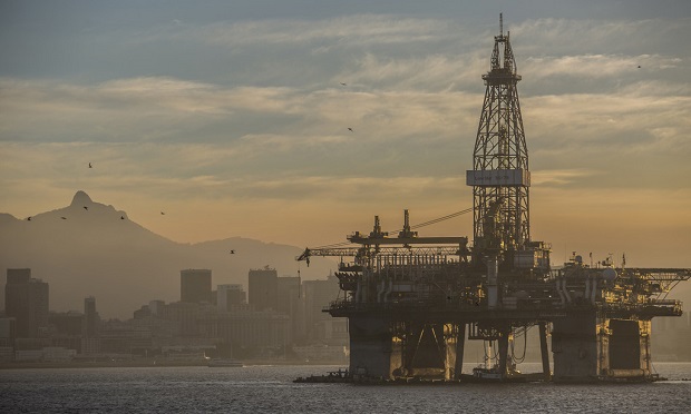 An offshore oil platform stands in the Guanabara Bay near Niteroi, Rio de Janeiro state, Brazil. (Dado Galdieri/Bloomberg)