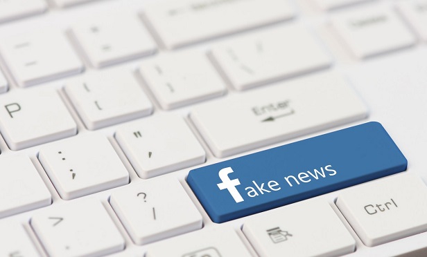 Facebook fake news logo.