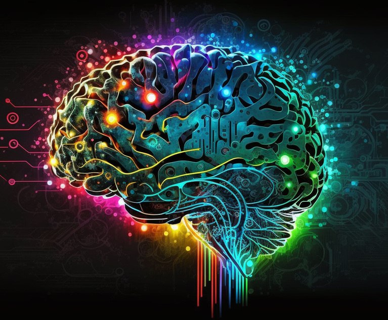 A colorful illustration of a brain integrated with digital elements.