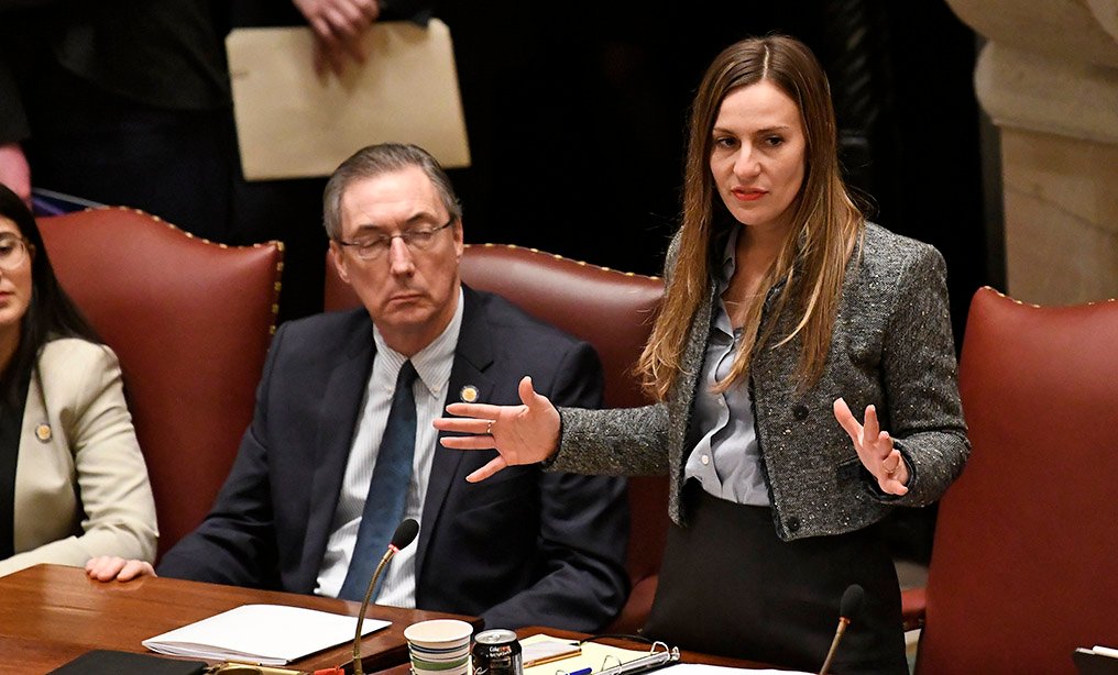 New York Sen. Alessandra Biaggi, D-Bronx. Photo: Hans Pennink/AP
