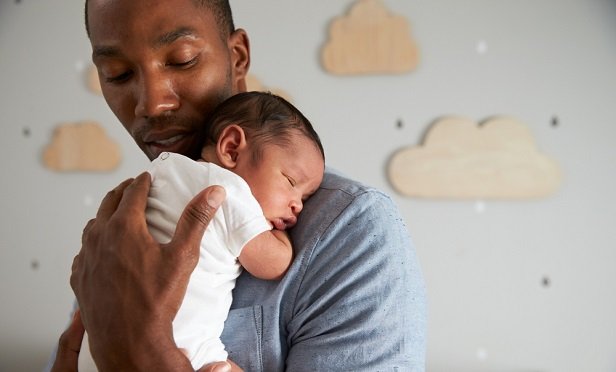 Father with newborn