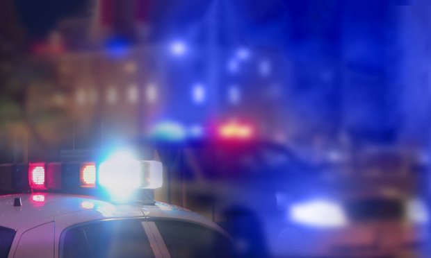Police cars at crime scene