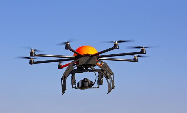 Flying drone.