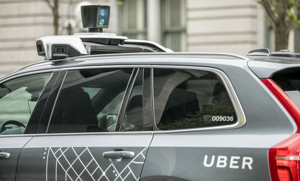 Self-driving Uber car