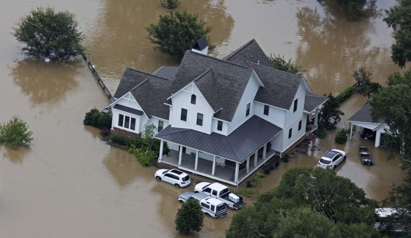 flooded home