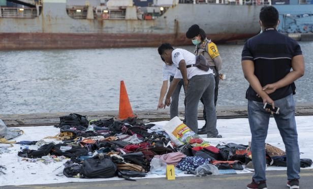 Debris recovered from jet crash.