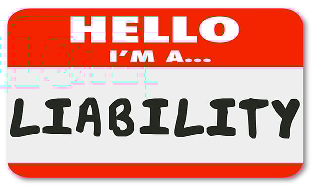 Name tag Hello I'm a liability 