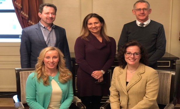 Spencer's 2019 officers: Front (L to R): Marya Propis and Robin Joines. Back (L to R): Matthew Schneider, Teresa Black and Peter Heard. (Photo: Spencer)