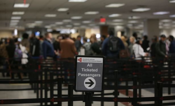 Airport security line