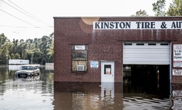Flooded business.