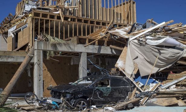 Hurricane Michael damage in Florida.