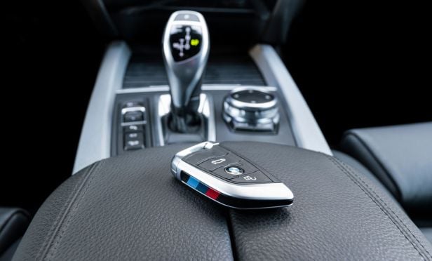 Key or fob left inside vehicle.