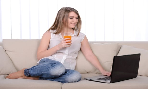 Working from home.