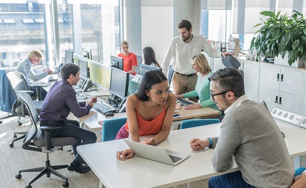 Business-people-working-in-open-office