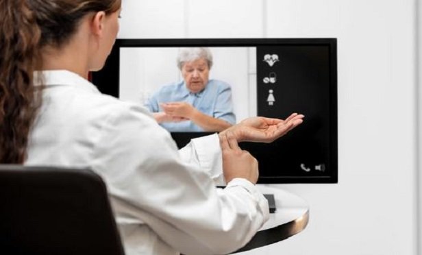 Telemedicine consultation.