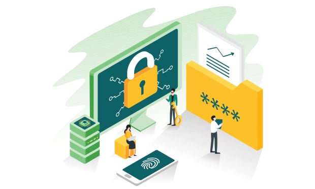 Locked data illustration.