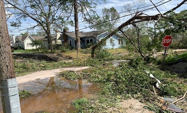 Damage from Hurricane Laura.