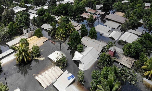 Flooding in Rio Nance, Honduras, from Tropical Storm Eta on Nov. 8, 2020. (Photo: Bloomberg)