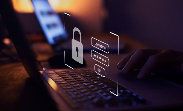 Cyber lock on a screen.