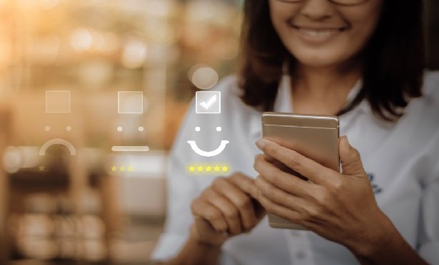 Woman shopping online.