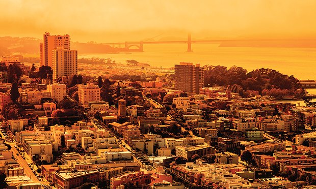 Wildfires over Los Angeles.