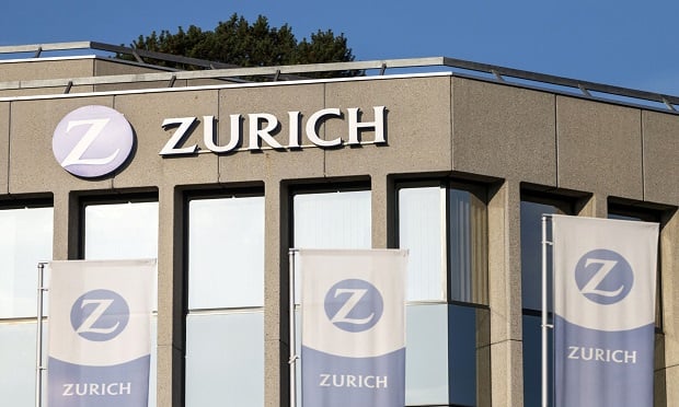 Banners fly outside a Zurich Insurance Group AG building in Zurich, Switzerland. (Photo: Alessandro Della Bella/Bloomberg)