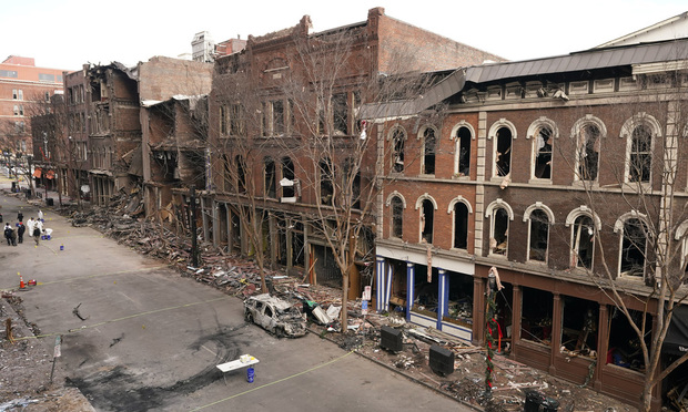 Law enforcement officials have not yet determined whether the Christmas Day bombing in Nashville will be designated as an act of terrorism. Such a designation could impact how the event is insured. (Photo: Associated Press)