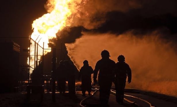 Investigation a fuel or air explosion.