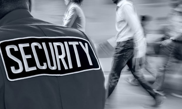 Security guards fall within an industry that experiences a workplace injury rate of 298 per 10,000 full-time workers with a median of 13 days away from work. (Photo: Sergey Pazharski/Adobe Stock)