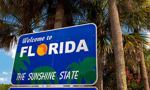 Welcome to Florida sign. Credit: Ingo70/Shutterstock