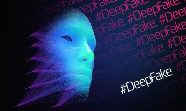 Computer rendering of a faked face of a person.