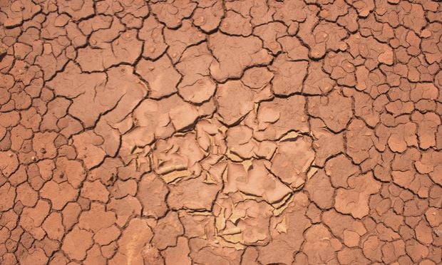 Dry, cracked dirt