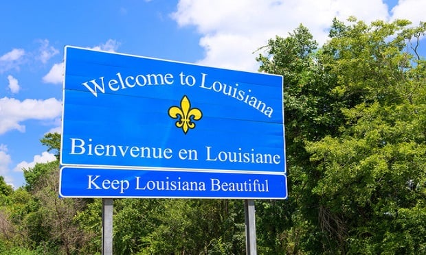 Louisiana welcome sign