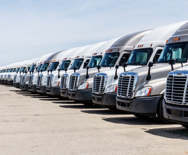 Brown Trucking employee Evans Tshongwe was driving a tractor-trailer on I-285 when a van pulled in front of him and slowed to exit the highway. Tshongwe began to slow down, and, according to the defense's account in the pre-trial order, the truck's emergency braking system engaged, causing it to come to a complete stop in the middle of the road. Credit: Jonathan Weiss/JetCity Image/Adobe Stock