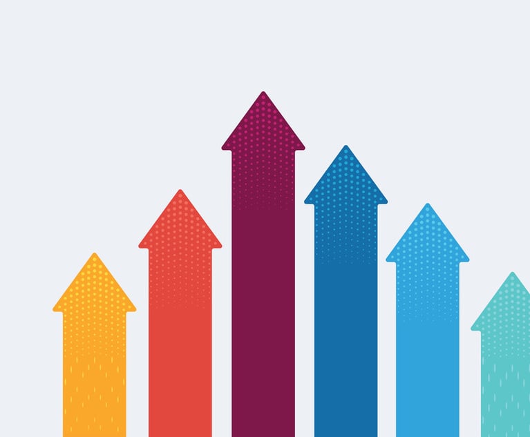 A group of different colored arrows all pointing upward.