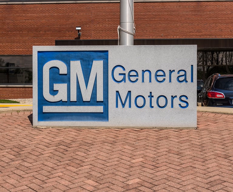 General Motors sign