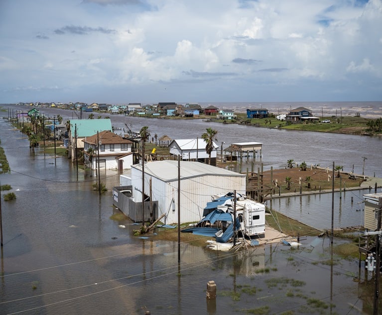 Homes surrounded by floodwater after Hurricane Beryl made landfall in Sargent, Texas, on July 8. (Credit: © 2024 Bloomberg Finance LP)