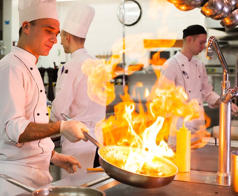 Chefs cooking in a restaurant