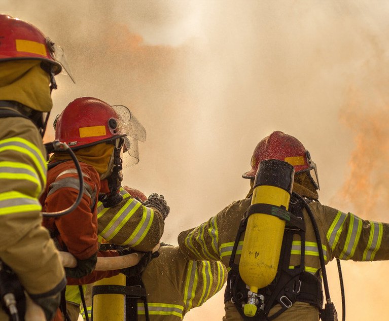 A group of firefighters at work