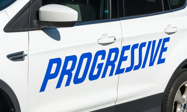 Progressive Auto Insurance claims vehicle. 