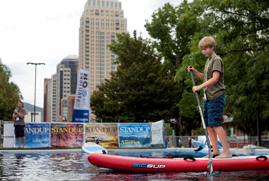 Paddleboarding on a lake in Salt Lake City, Utah (Photo: AP)