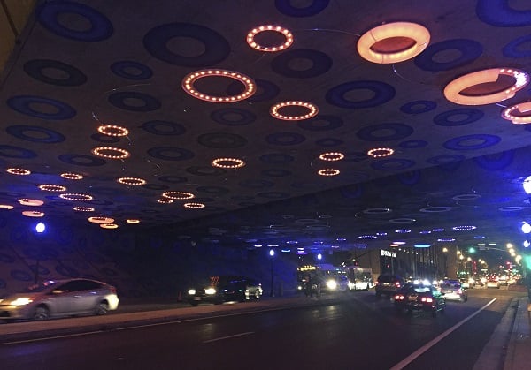 San Jose underpass with public art display; this city is increasing in millennials. (Photo: AP)