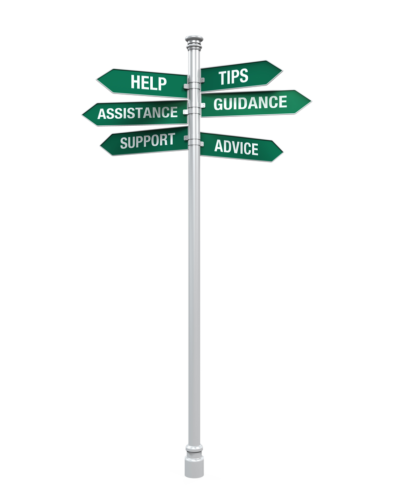 Counseling signpost with arrows