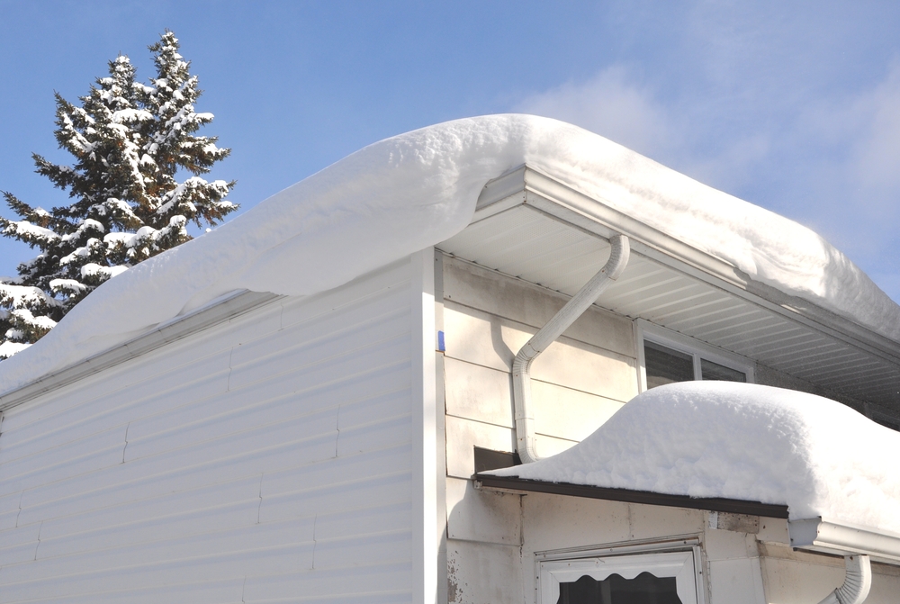 Snow buildup on roof