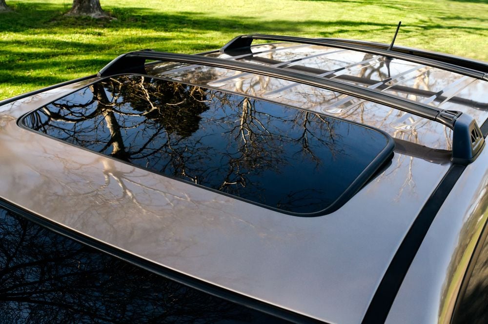 sunroof of a brown SUV