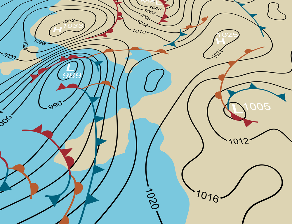 Weather data map